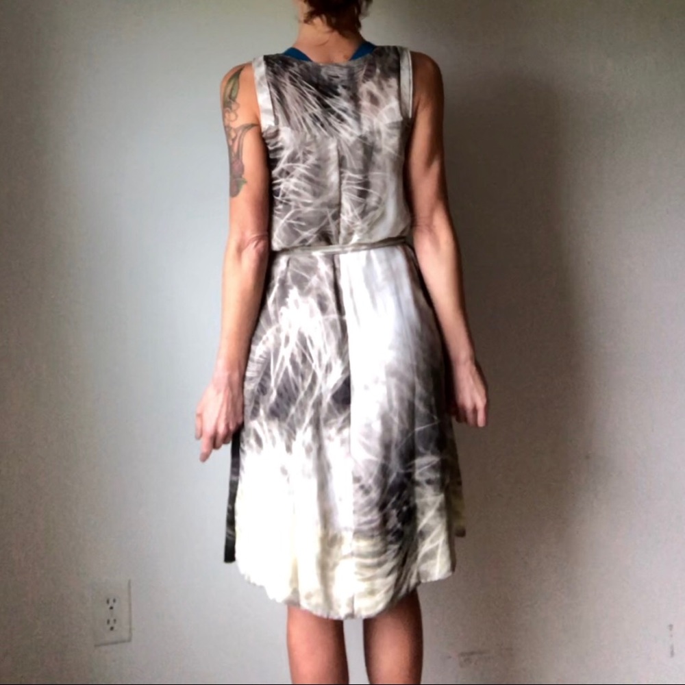 Vera Wang, Sheer Tie-dye Pattern Dress